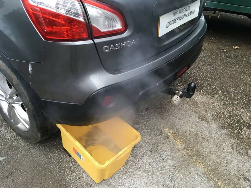 Nissan Qashai in being treated with out DPF Cleaner in Castle Douglas