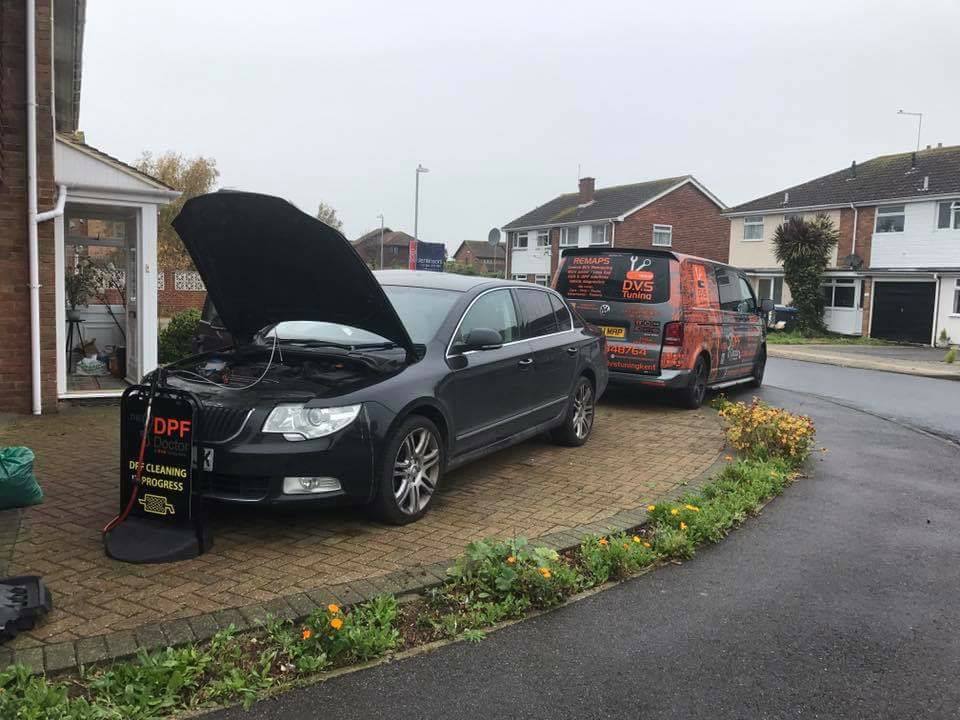 DPF Cleaning a Saab in Kent