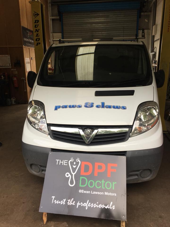 DPF Cleaning on a Vauxhall Vivaro in Falkirk